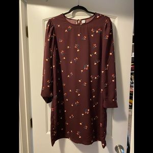 Burgundy flowered dress tunic…